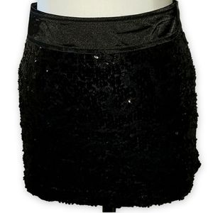 Micro Mini Skirt Forever 21 Black Sequined
